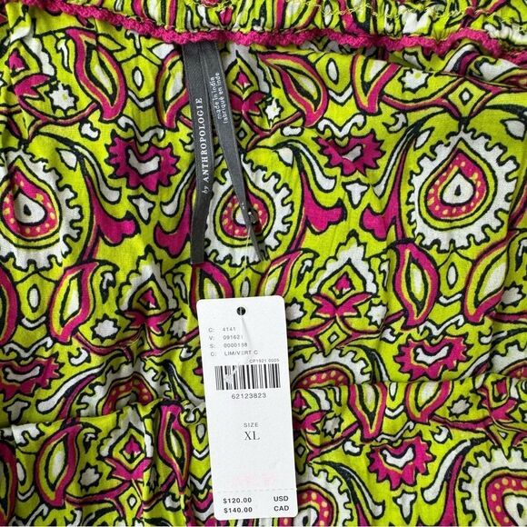 By Anthropologie Flounced Maxi Long Dress Citron Size XL - Picture 7 of 10